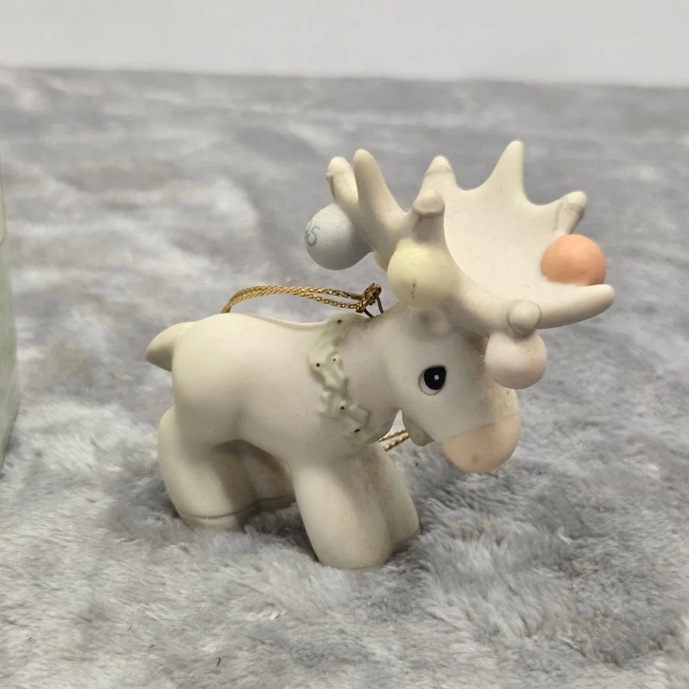 Precious Moments Merry Chrismoose Ornament 1998 Enesco Moose Figurine 455857 Box